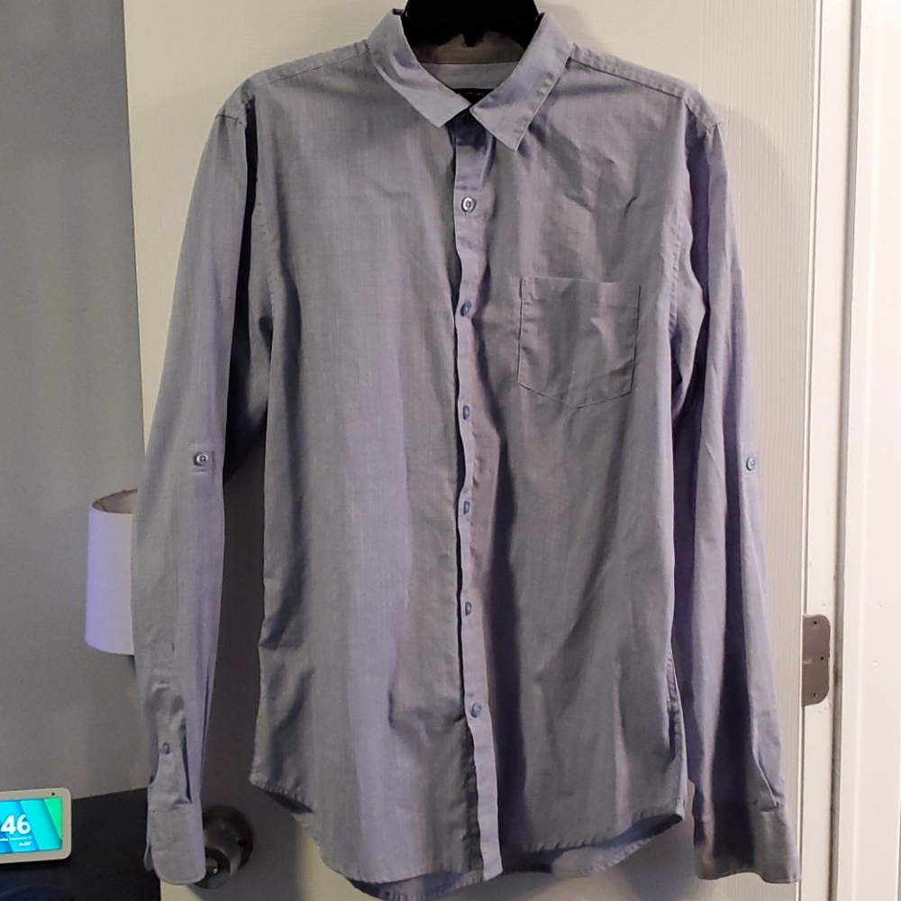 Structure Slim Fit Blue Men's Button Down Shirt